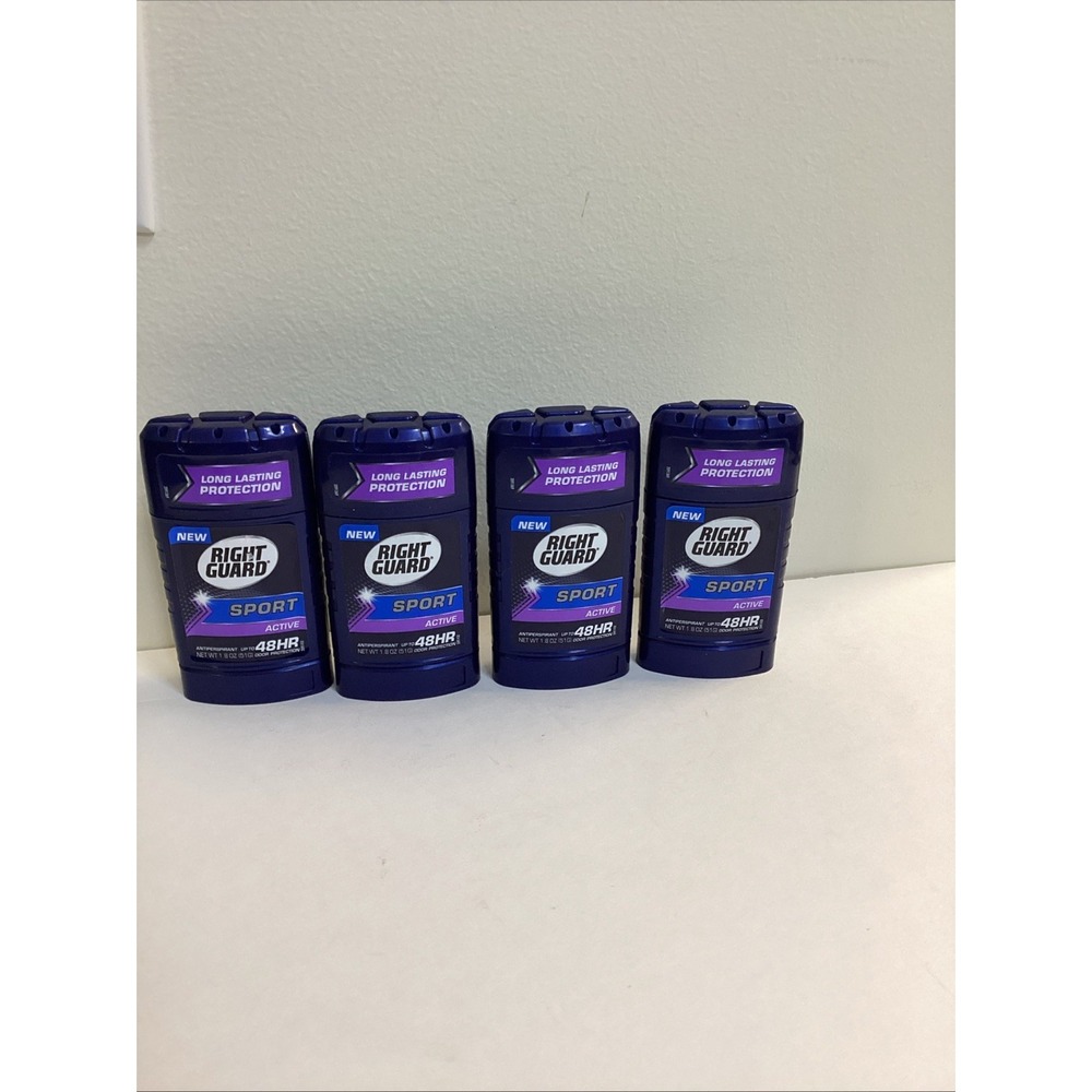 Right Guard Sport Active 48 HR Solid Anti-Perspirant Deodorant 2.6oz LOT of (4)